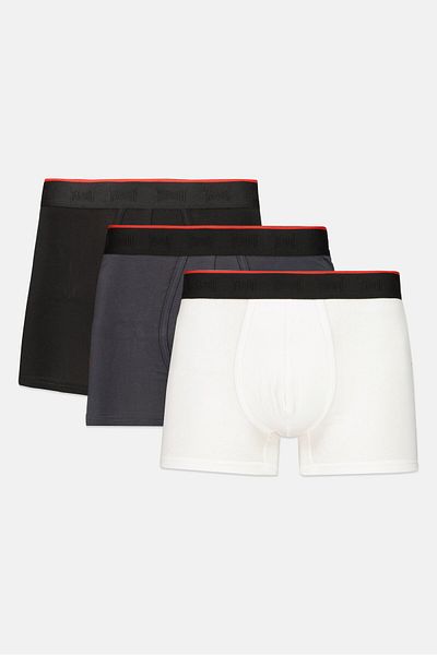 Tapout Men 3 Pcs Brand Logo Boxer Brief, Dark Grey