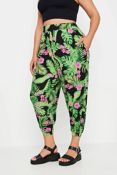 Stil Diva Large Size Pocketed Jogger Pants - Elastic Legs and Waist 145107