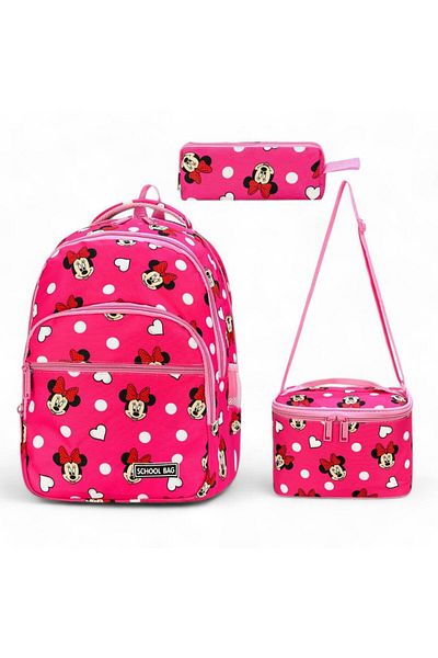 Baginn Set 3 Geanta Scoala 42*30 Cm Pentru Fata - Suport Creion Nutritie