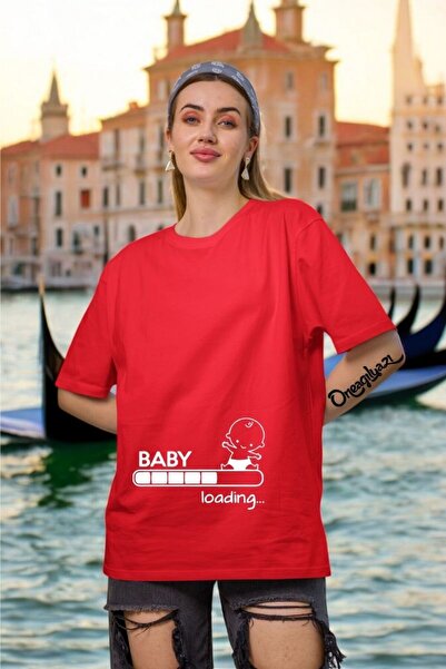 oneagılyazı Bebeluș în tranzit cu imprimeu Tricou de damă supradimensionat