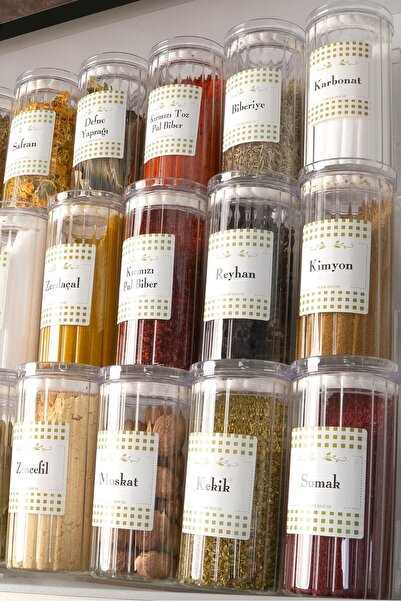 color house 18 Pieces 280 ml Jar - Spice Bowl Borosilicate Glass and 4 Plexiglass Stands with Organizer Stops