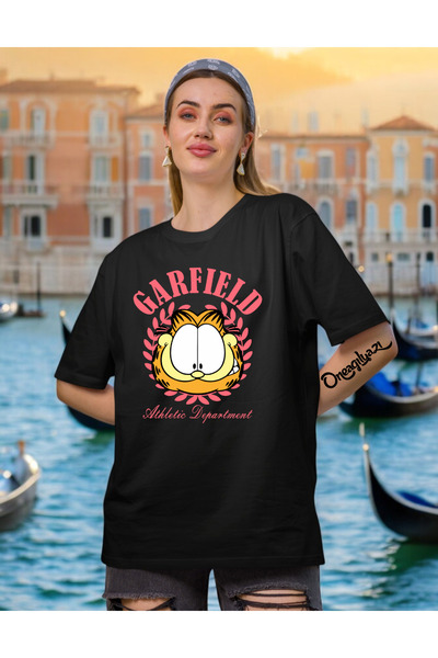 oneagılyazı تي شيرت نسائي كبير الحجم مطبوع عليه فراشة