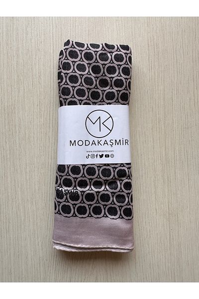Modakaşmir Circle Mk Pattern Cotton Shawl