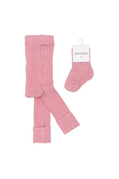 Petit Boom Bebek Komet Fitilli Triko Tayt - Içlik & Çorap Pudra Pembe