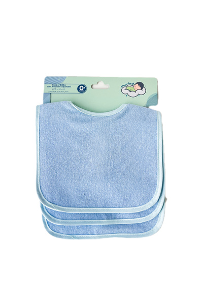 AMCHI BABY عبوة من 3 مريلة ناعمة قابلة للغسل وقابلة للتعديل للأطفال من عمر 0 ...