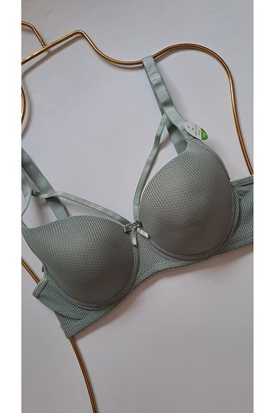 NARIYA Plus Size C Cup Gathering Bra - Casual Empty Cup Underwire Drawstring Gathering