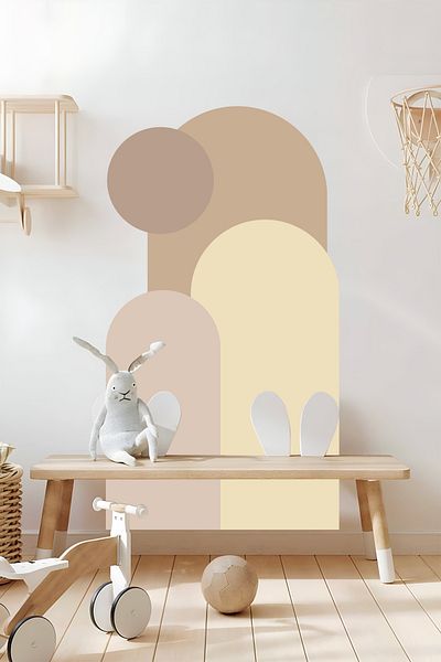 Grafikup Autocolant de perete oval boem din 3 piese