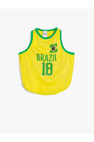 Koton Slogan Printed Dog T-shirt - Sleeveless