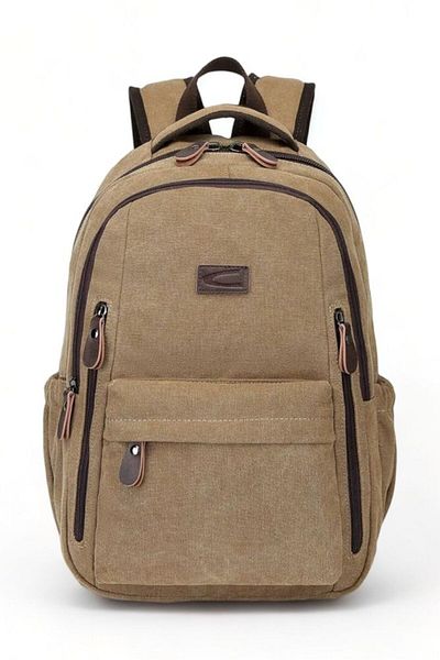 CACTİVE Cactive Canvas Light Brown Unisex Backpack Ctv1314