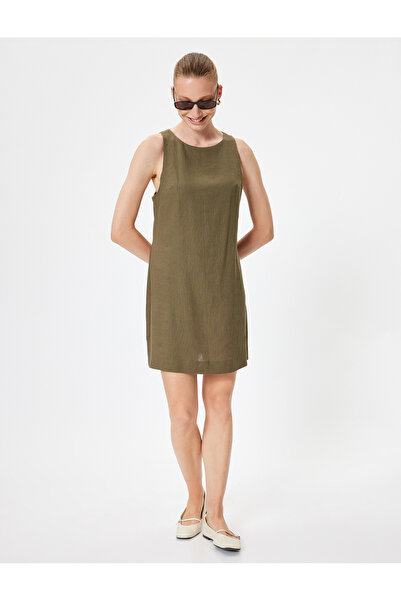 Koton Sleeveless Mini Dress Round Neck