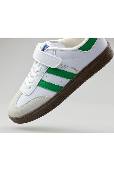 JOJO KIDS adidași din piele cu velcro pentru copii, pantofi de tenis cu dungi, adidași casual