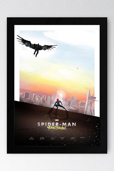 Saturn Pictură înrămată Spider Man - Pictură poster Spider-Man Homecoming