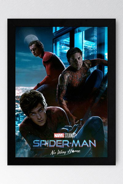 Saturn Spider Man No Way Home Framed Painting - Spider Man No Way Home Fim Poster Painting