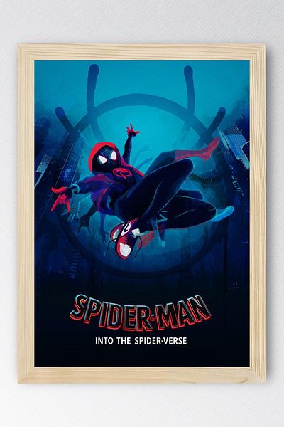Saturn Spider Man Framed Painting - Spider Man in the Spider Universe Fim Poster Painting