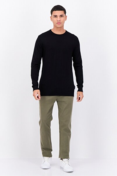 French Connection Men Crew Neck Knitted Sweater, Black