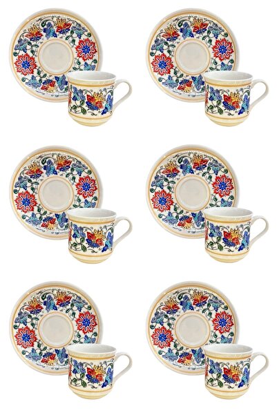 DUKKANI ISTANBUL Classic Turkish Coffee Cup for 6 People - Topkapı İrem