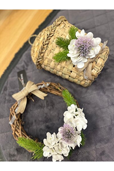 Marrone Ανοιξιάτικα κλαδιά Στολίδι πόρτας Καλάθι πόρτας Ταχυδρομική θυρίδα