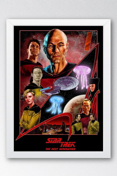 Saturn Επιτραπέζιο με κορνίζα Star Trek - Επιτραπέζια αφίσα ταινίας Space Trek