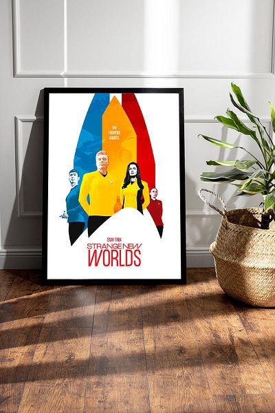 Saturn Star Trek Framed Painting - Star Trek Fim Poster Painting