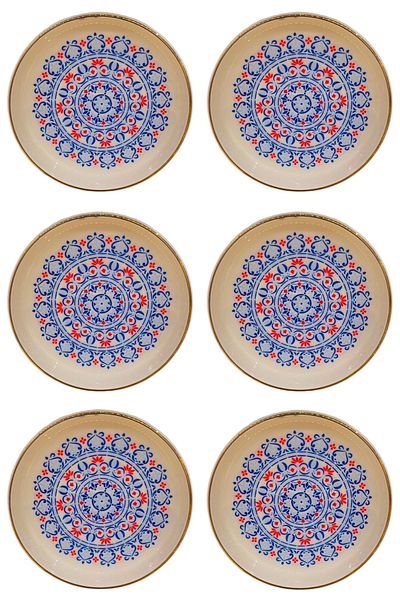 DUKKANI ISTANBUL Set of 6 Ottoman Rumi Tea Plates