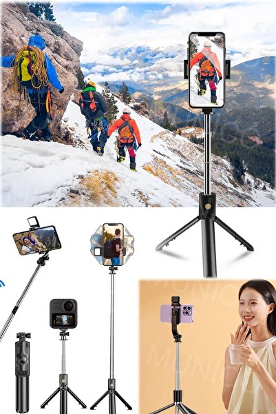 Munico Apple iPhone ve Android Telefonlar İçin Kablosuz Uzaktan Kumandalı Tri...