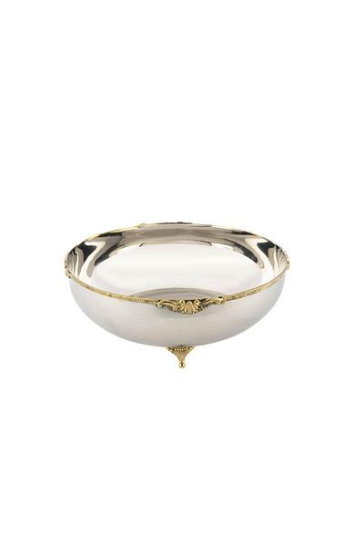 Mikasa Moor Silver Bowl with Gold Legs 26X11 cm