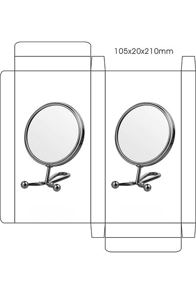 SAFA Stylish double-sided high definition mirror.