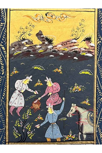 Hasyılmaz Handmade Miniature Painting Named Old Town 20,5X12 cm