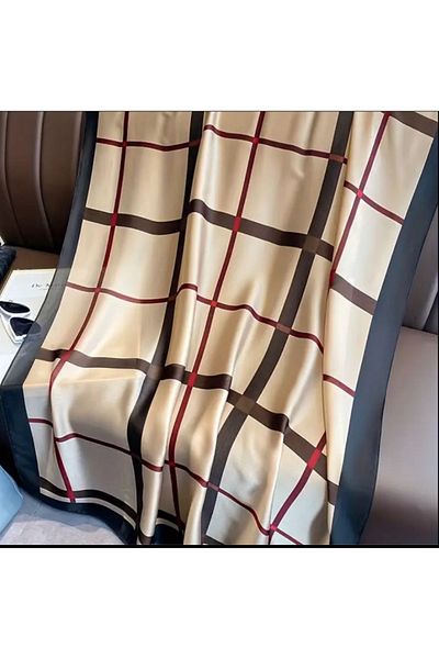 Phellos Striped Brand Equivalent Silky Shawl, Scarf and Scarf