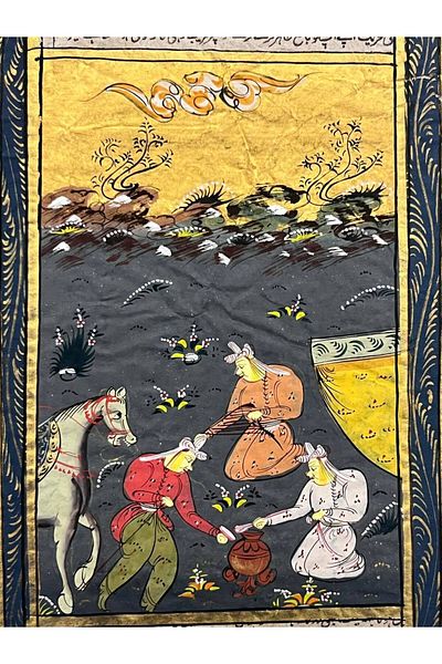 Hasyılmaz Handmade Miniature Painting Named the Board of Nobles 20.5X12 cm