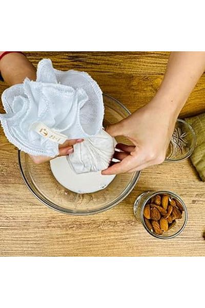 nazeninstoğu 2 Pieces of Şahi Fabric Straining Circle - Organic Cloth and Yogurt Pouch (Diameter:4)