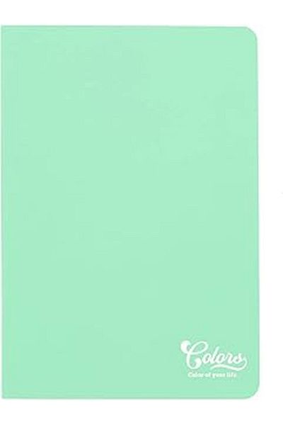 Mustore Meteksan Colors A4 80 Notebook with Green Leaf Stripes