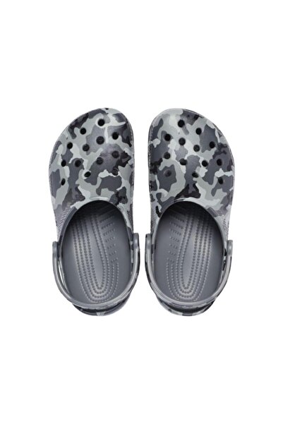 Crocs Classic Printed Camo Clog 206454-0ıe Unisex Gri-siyah Sandalet&terlik