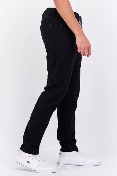 Civil Society Men Regular Fit Solid Stretchable Slim Leg Pants, Black