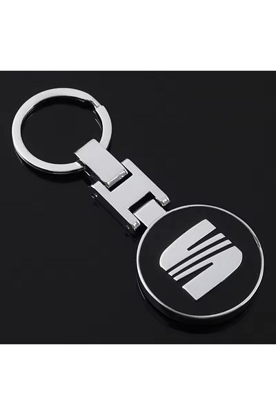 RoseTR Metal Black Keychain - Seat Compatible Leon Ibiza Cordoba