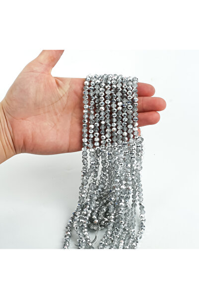 yfhobi 1 Dizi (80-85 Adet) - 6 mm Yassı Kristal Cam Boncuk Dizisi Şeffaf Janj...