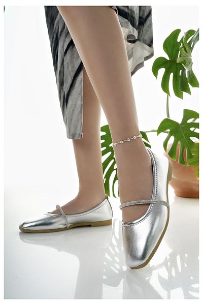 Modafırsat Balerini de damă Silver Stone Elegant Home Business Office Pantofi casual