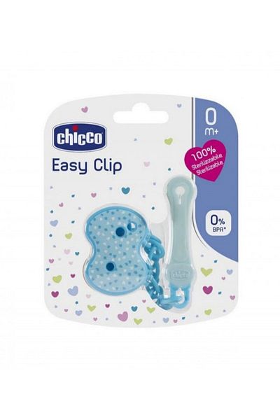 Chicco Chicco Pacifier Clip with Chain Blue