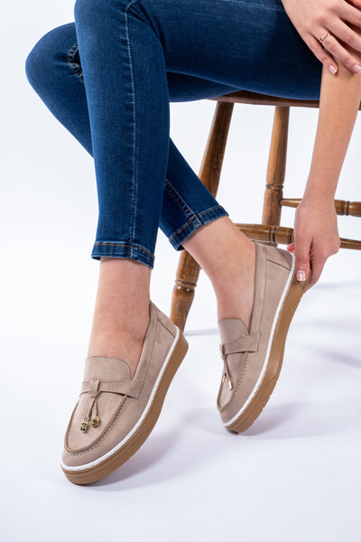 Melek Tuna Kadın Ekstra Rahat Günlük Ayakkabı, Kadın Loafer Ayakkabı, Kadın Günlük Babet