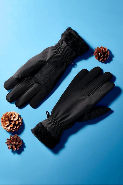 Tchibo Women Soft,shell Gloves, Black