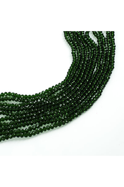 yfhobi 1 Dizi (80-85 Adet) - 6 mm Yassı Kristal Cam Boncuk Dizisi Şeffaf Zümr...