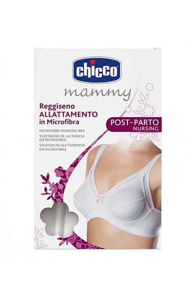 Chicco حمالة صدر مصنوعة من الألياف الدقيقة لفترة الرضاعة للنساء من تشيكو 4 أبيضBraChiccoChicco