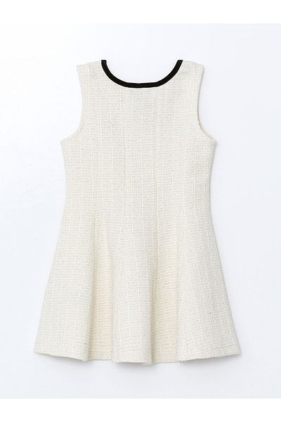 LC Waikiki Girl's Cotton Tuvid Fabric Dress