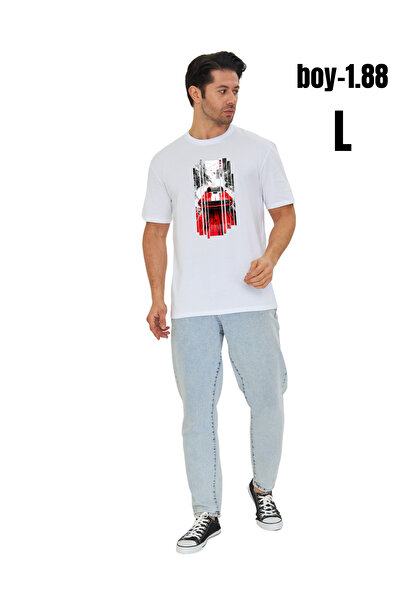 pxm تي شيرت مطبوع رقمي مطبوع 100% قطن للجنسين للجنسين عادي - تصميم سيارة أحمر