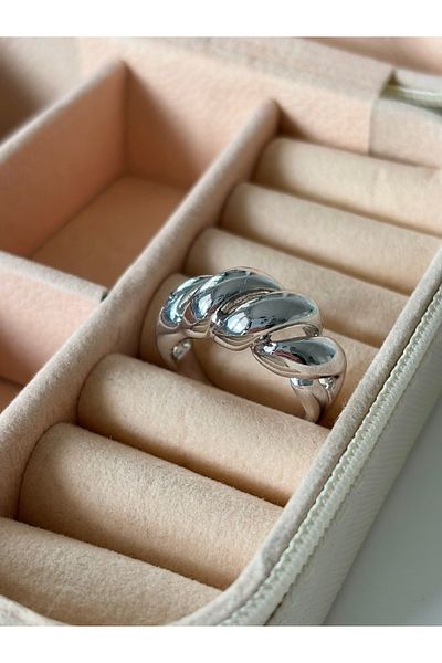 Ressia Vintage Twist Model Steel Ring