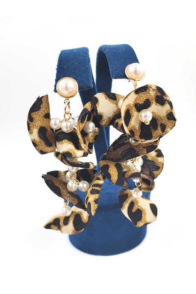 Wibex accessory Dangle Leopard Pearl Earrings for Fashionable Everyday Life