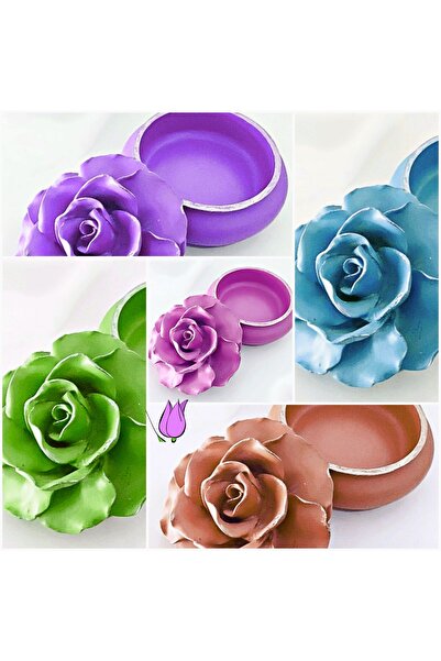 morlalem m Büyük Boy Gül Kabartmalı 13cm Kutu Silikon Kalıp K-055, Polyester ...
