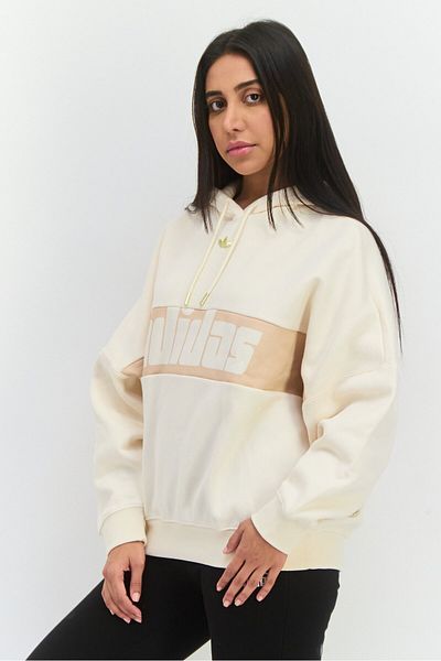 adidas Women Sportswear Fit Long Sleeves Outdoor Hoodies, Off White
