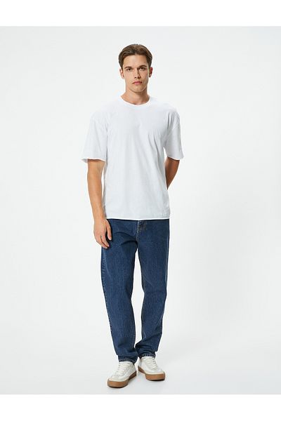 Koton Βαμβακερό μπλουζάκι Crew Neck Oversize