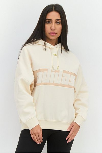 adidas Women Sportswear Fit Long Sleeves Outdoor Hoodies, Off White